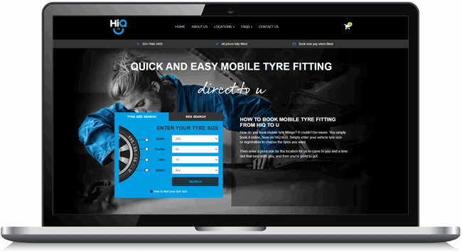HiQ 2U Mobile Tyre Fitting Desktop Image